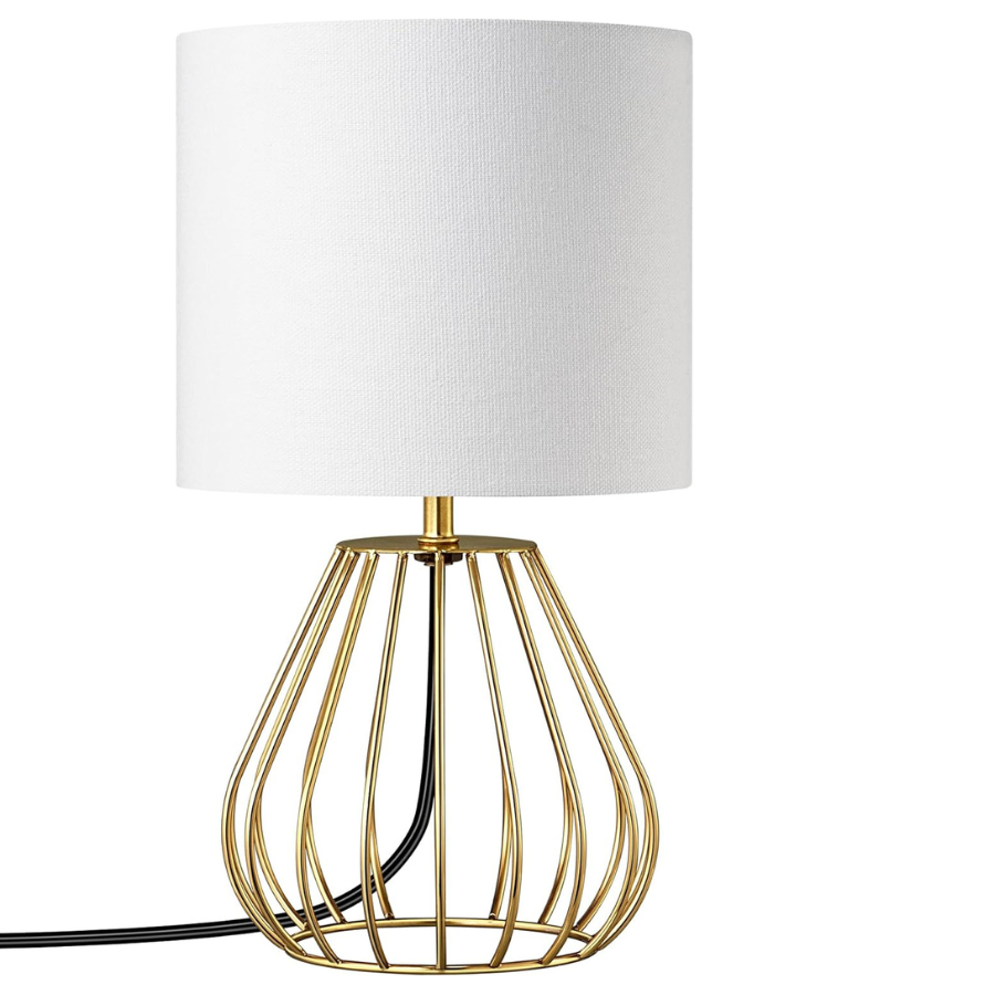 Modern Metal Cage Bedside Lamp